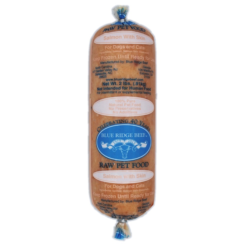Blue Ridge Beef Salmon with Skin Natural Raw Dog Food
