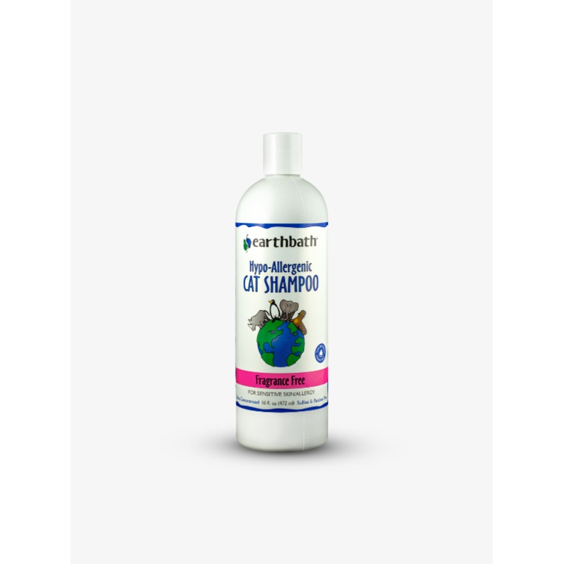 Earthbath Hypo-Allergenic Cat Shampoo  Fragrance Free 16 oz (472ml) for Cats
