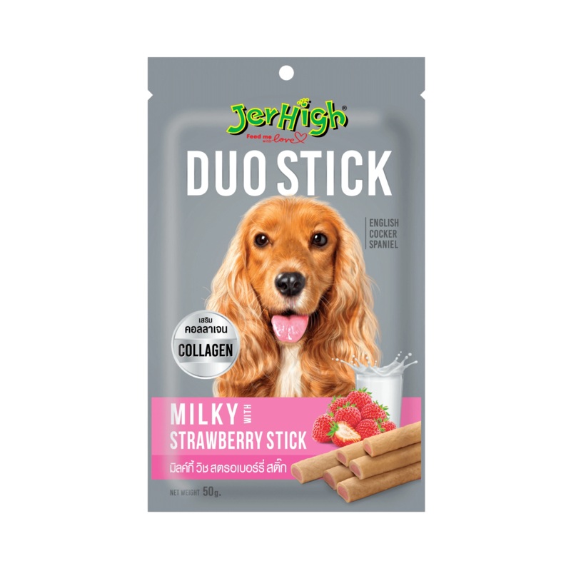 JERHIGH DUO MILK WT STRAWBERRY STICK