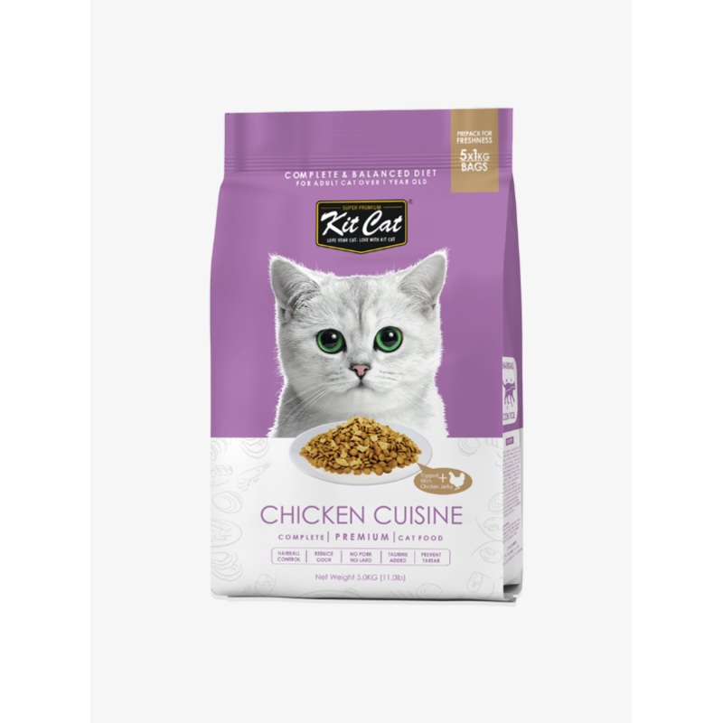 Kit Cat Premium Cat Dry Food Chicken Cuisine 5kg