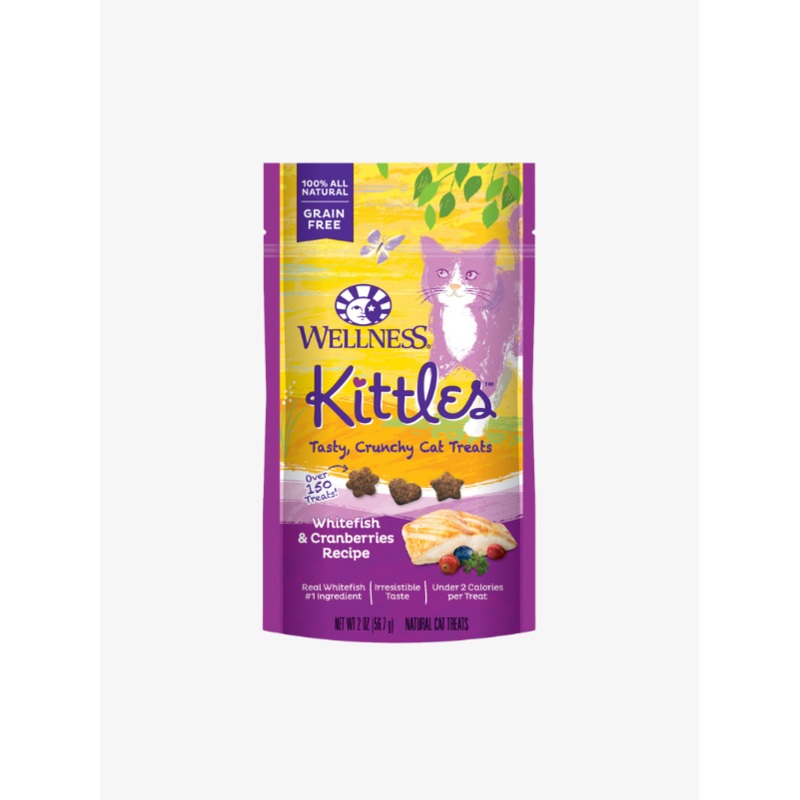 Wellness Kittles Whitefish & Cranberries Recipe Cat Treats [Weight : 2 oz]