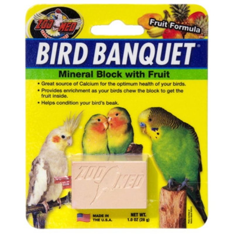 Zoo Med Bird Banquet Mineral Block with Fruit
