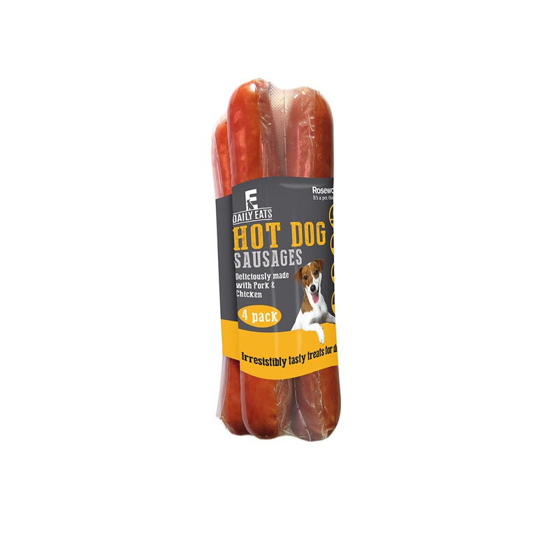 Rosewood Daily Eats Hot dog Sausage Dog Treats 4pc 220g