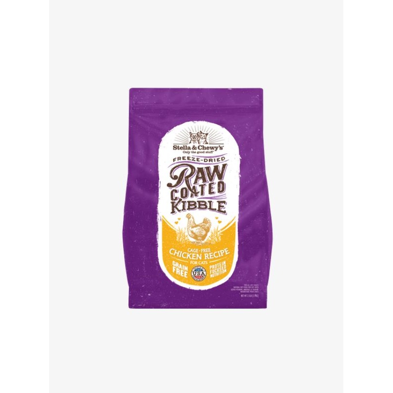 Stella & Chewys Cat Raw Coated Kibbles Grain-Free Cage-Free Chicken Recipe (2 Sizes)