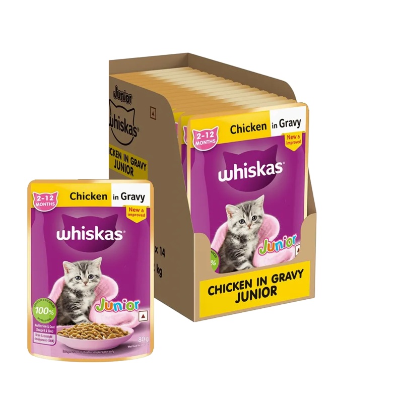 WHISKAS KITTEN CHIC JELLY FOOD (14 PACK)