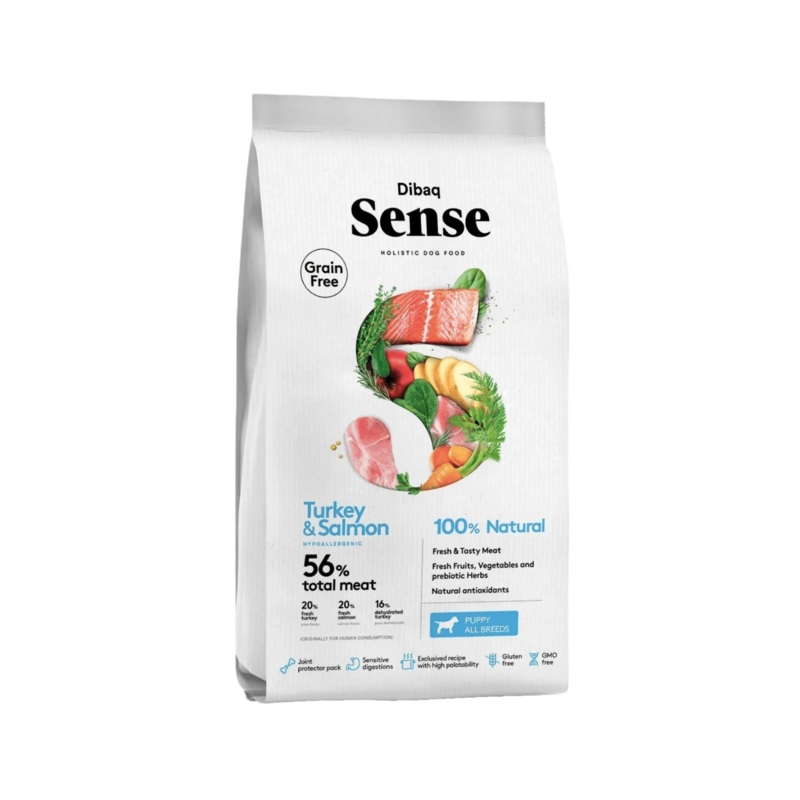 DIBAQ SENSE SALMON  TURKEY PUPPY DRY FOOD
