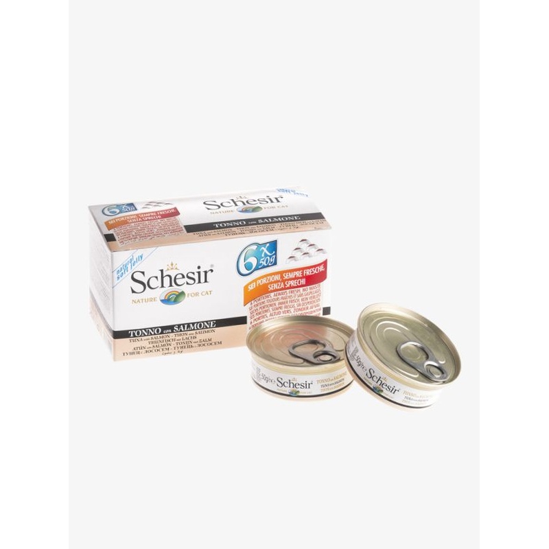 Schesir Cat Food Multipack  Tuna with Salmon 6 x 50g