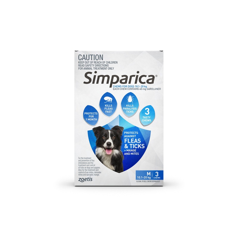 Simparica Flea and Tick Chew 10.1 – 20kg