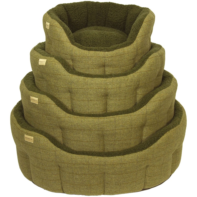 Traditional Tweed Bed Green LARGE
