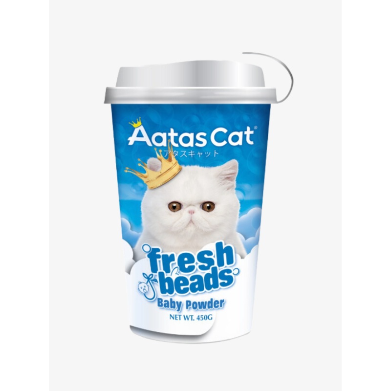 Aatas Cat Litter Deodorising Fresh Beads Baby Powder 450g