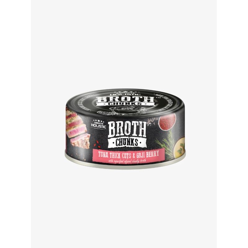 Absolute Holistic Broth Chunks Wet Cat & Dog Food (Tuna Thick Cuts & Goji Berry) 80g