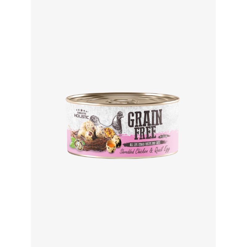 Absolute Holistic Grain Free Wet Cat Food (Shredded Chicken & Quail Egg) 80g x 24 cans