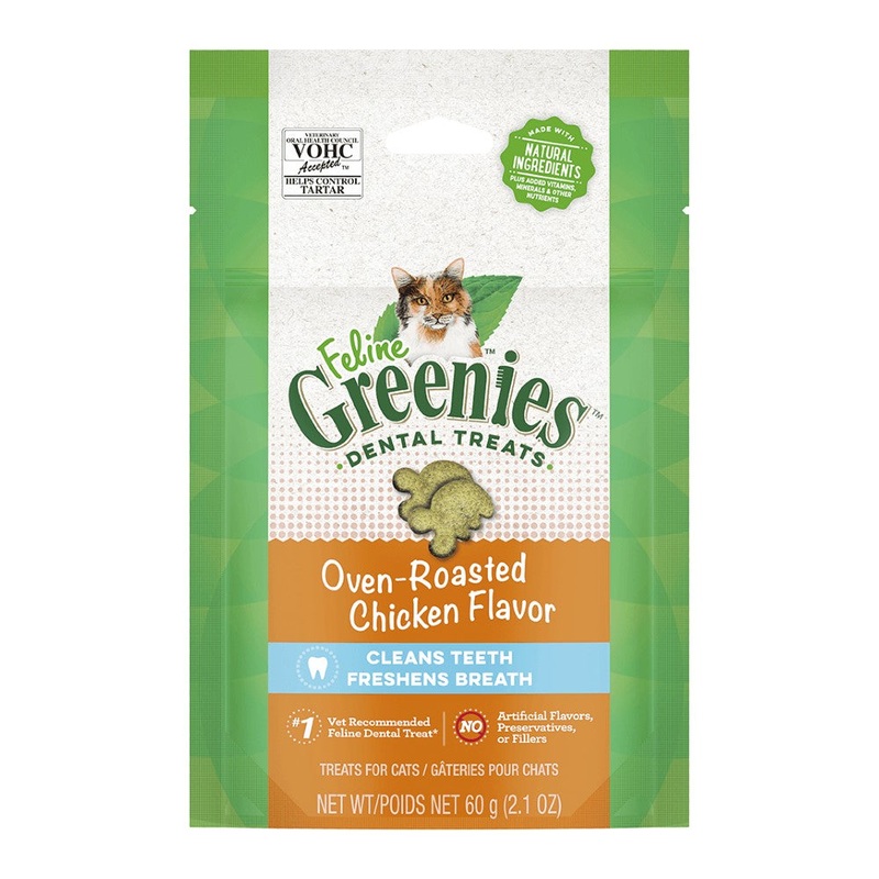 Feline Greenies Dental Treat Oven-Roasted Chicken