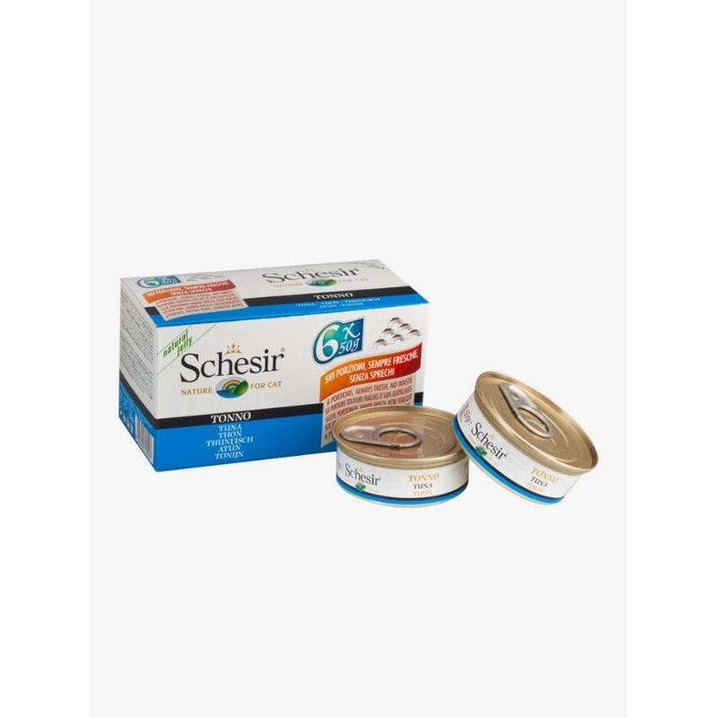 Schesir Complete Nutrition Canned Wet Cat Food  Tuna in Jelly 6 x 50g