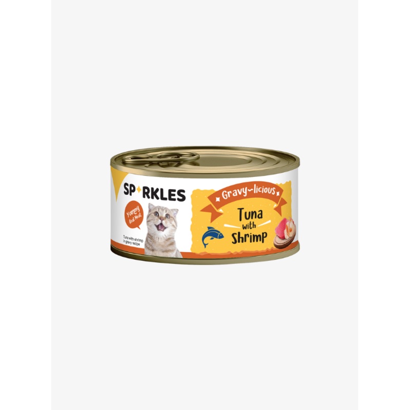 Sparkles Gravy-licious Tuna with Shrimp Canned Wet Cat Food 80g