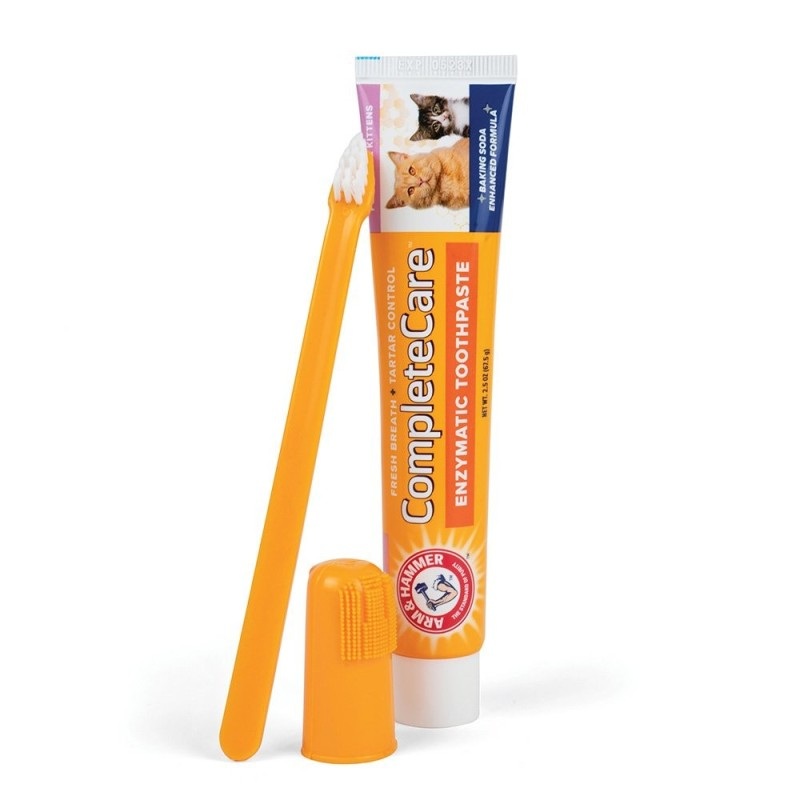 Arm & Hammer Complete Care Dental Kit for Cats – Toothbrush, Finger Brush and Toothpaste 70ml