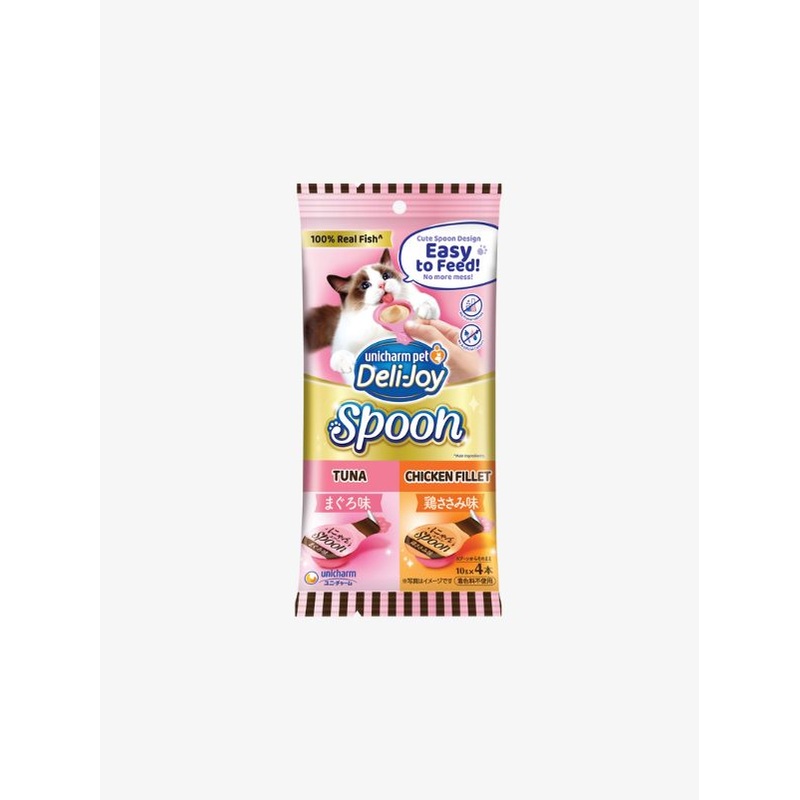 Unicharm Deli-Joy Spoon Tuna & Chicken Cat Treat 40g