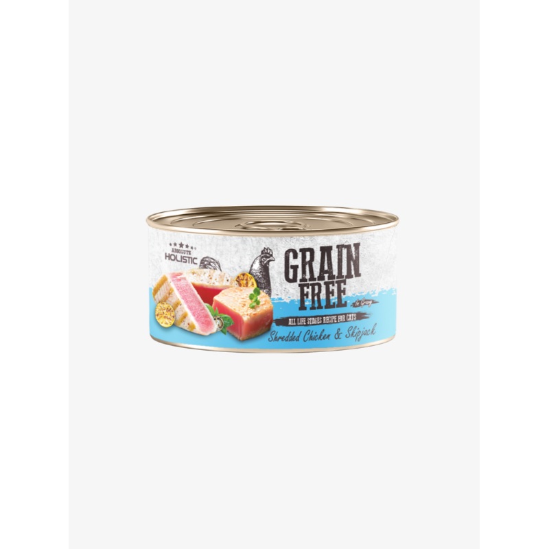 Absolute Holistic Grain Free Wet Cat Food (Shredded Chicken & Skipjack) 80g x 24 cans