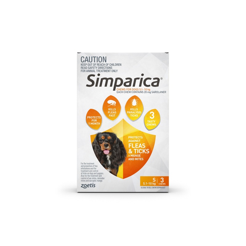 Simparica Flea and Tick Chew 5.1 – 10kg