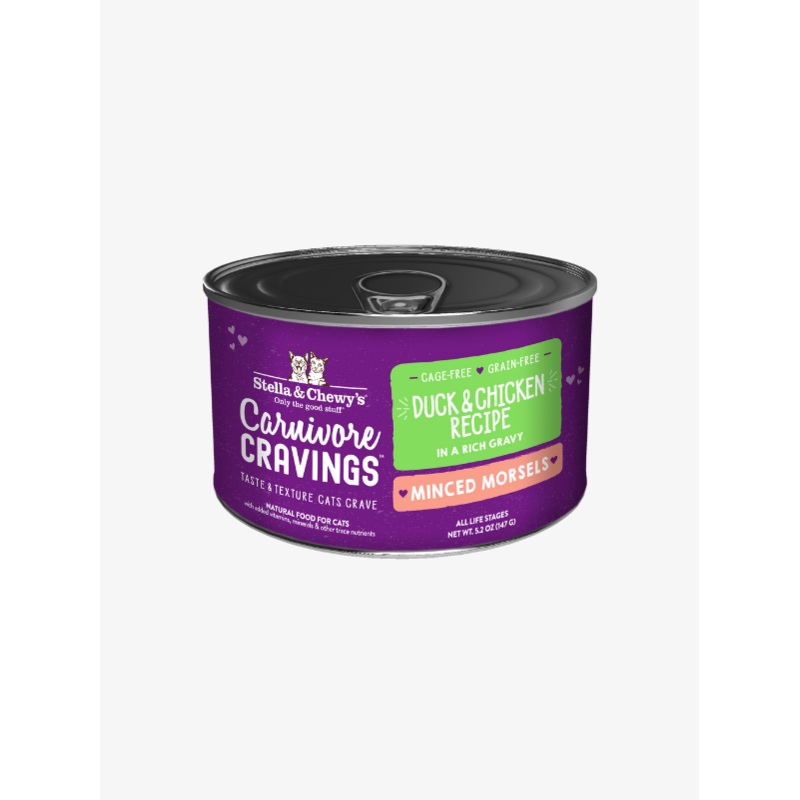 Stella & Chewys Carnivore Minced Morsels Cat Canned Food  Duck & Chicken Recipe [Weight : 5.2 oz]