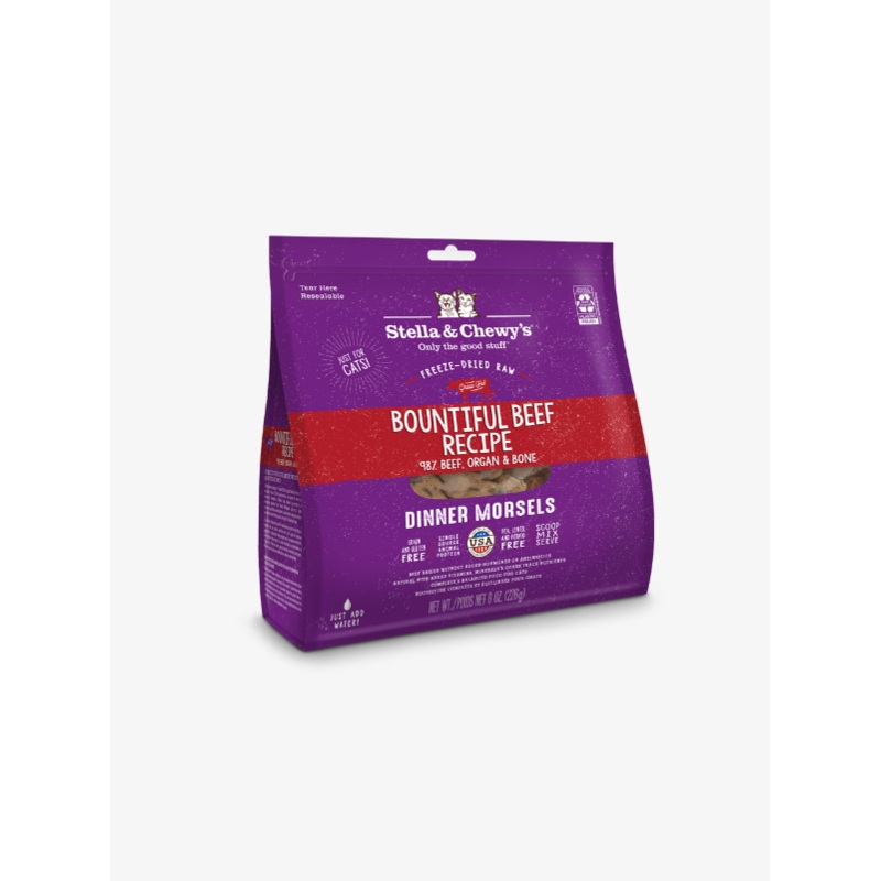 Stella & Chewys Freeze Dried Raw Dinner Morsels  Bountiful Beef (2 Sizes)