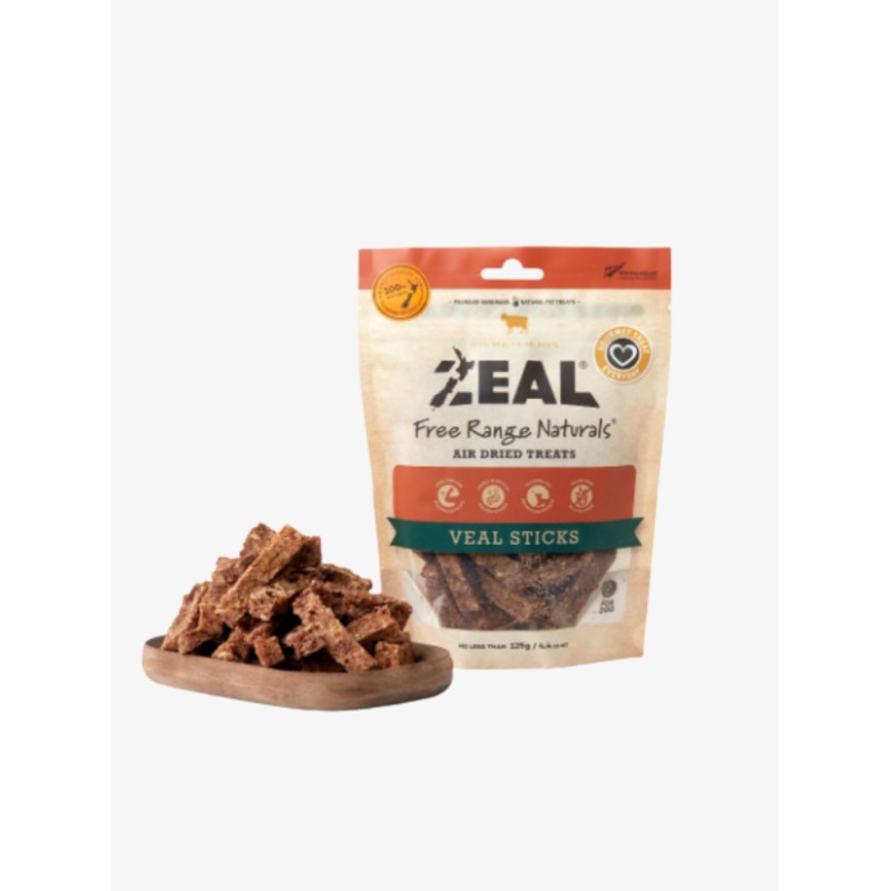 Zeal Free Range Natural Air Dried Veal Sticks 125g
