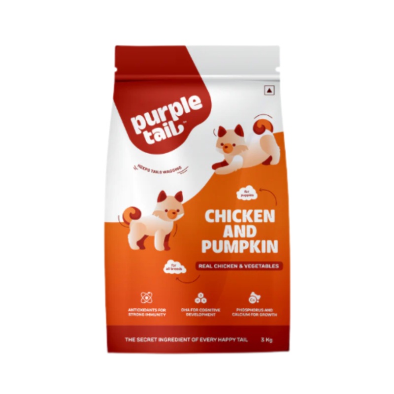 PURPLE TAIL CHIC & PUMPKIN PUPPY DRY FOOD (M)