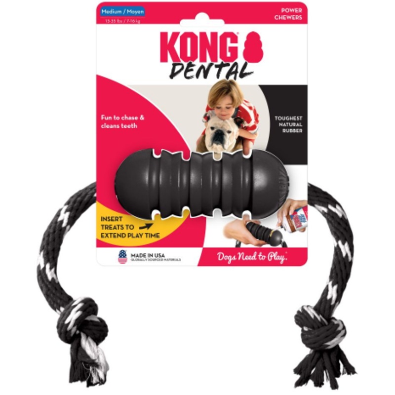 KONG EXTREME DENTAL W/ROPE|MEDIUM