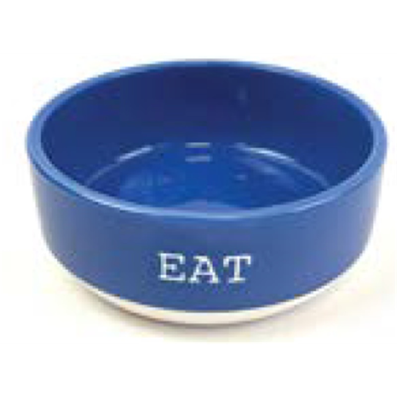 Dog Bowl Blue EAT 16cm