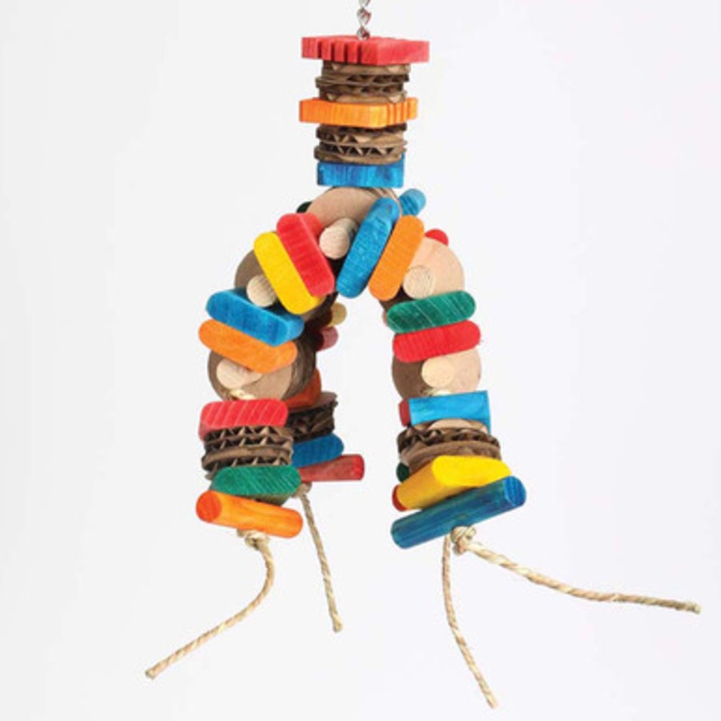Robot Wood and Cardboard Parrot Toy Small