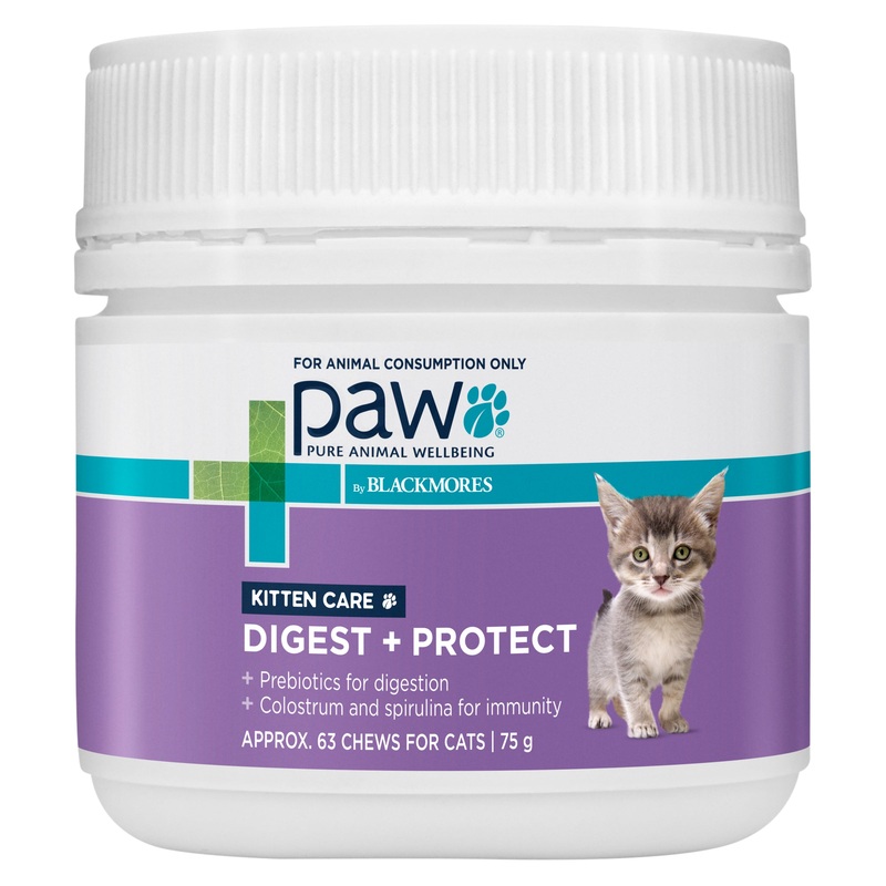 PAW by Blackmores Digest and Protect Kitten Care Chews 75g