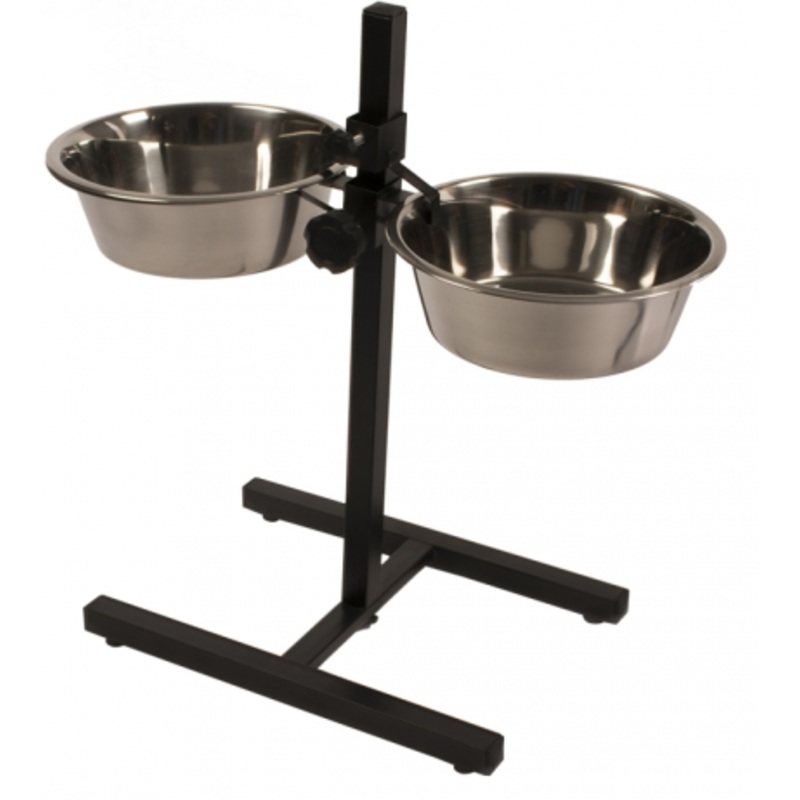 STAND H-FOOT WITH BOWLS BLACK|2x 21cm|2x 24cm|2x 27cm