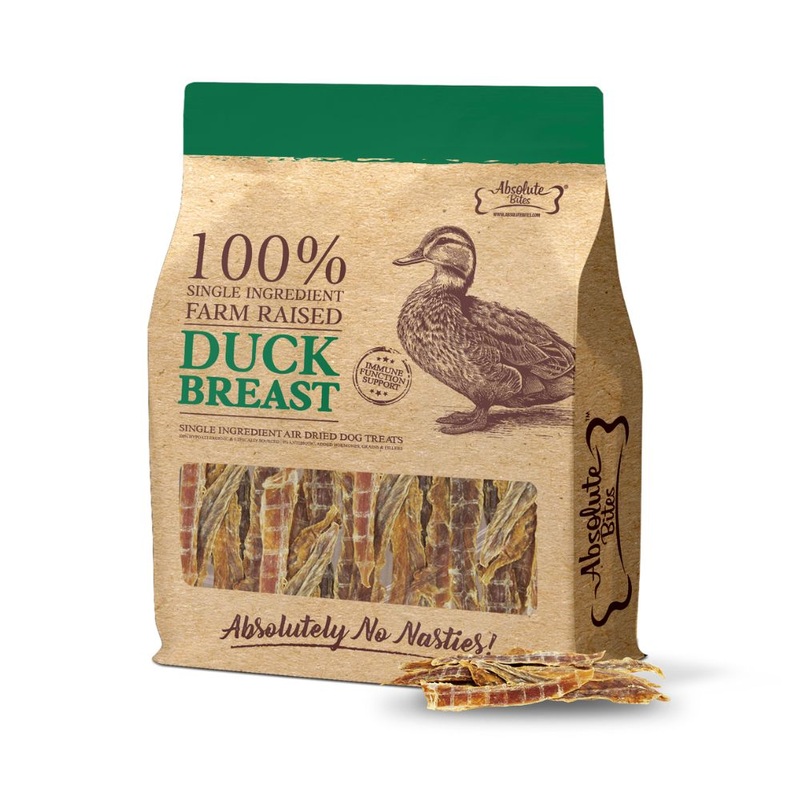 *DONATION TO LOVE THE VOICELESS* Absolute Bites Air-Dried Duck Breast 350g