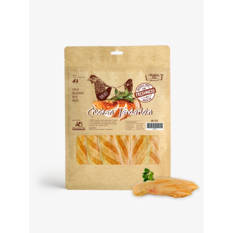 Absolute Bites Single Ingredient Fresh Cut Treats for Dogs & Cats  Chicken Tenderloin (360g)