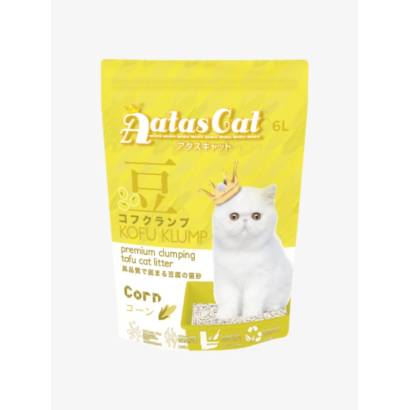 Aatas Cat Kofu Klump Tofu Cat Litter Corn 6L
