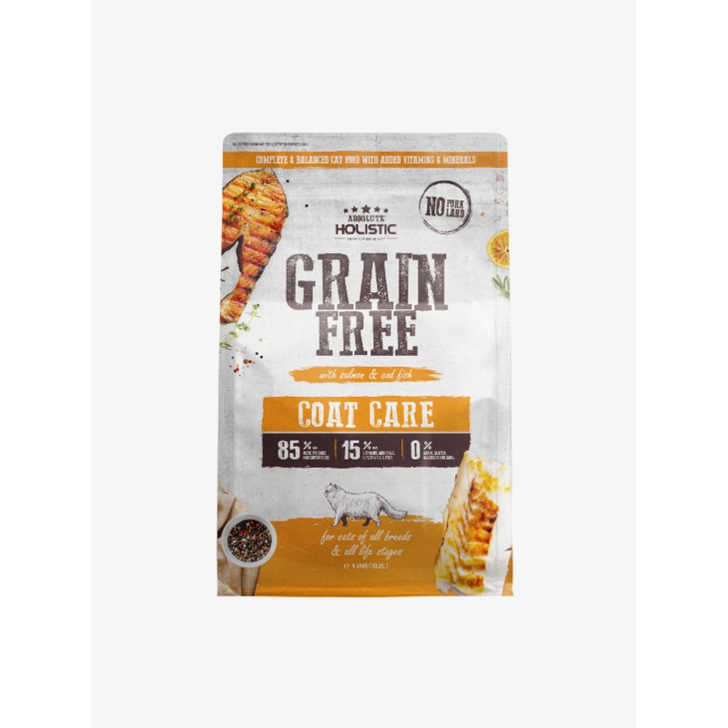 Absolute Holistic Grain Free Dry Cat Food  Coat Care 10 lb