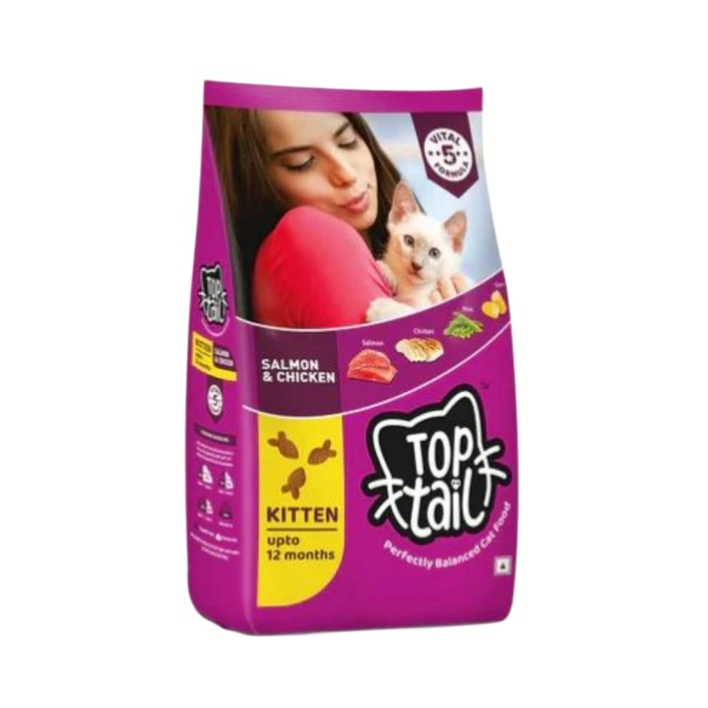 TOPTAIL KITTEN SALMON & CHICKEN DRY FOOD (S)