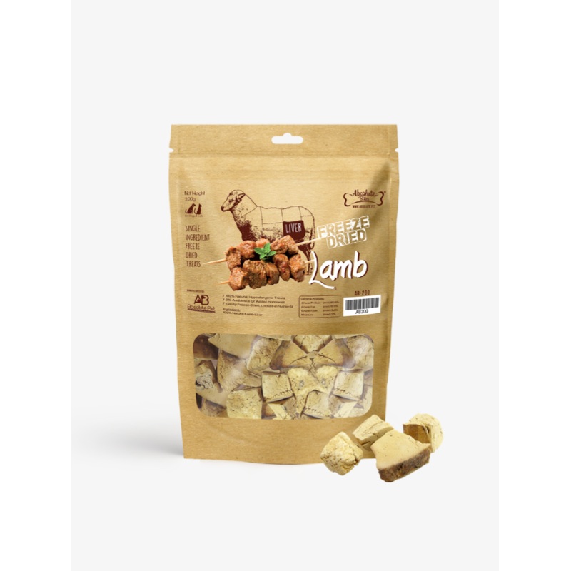 Absolute Bites Freeze Dried Lamb Dog and Cat Treats 100g