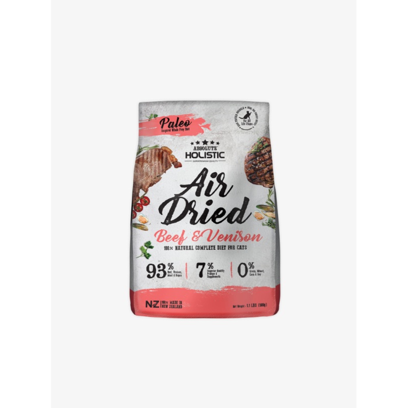 Absolute Holistic Air Dried Beef & Venison For Cat 500g