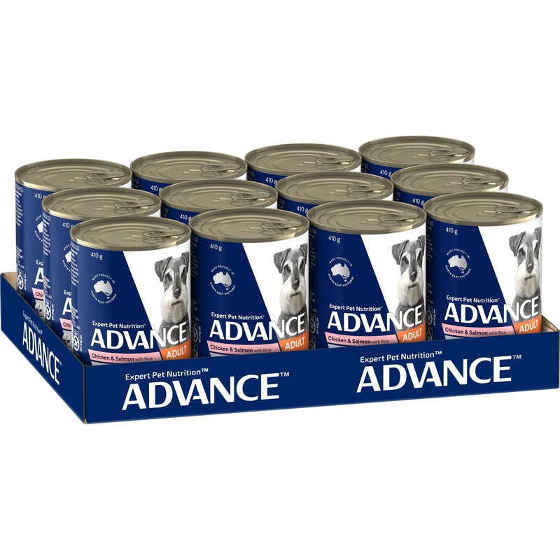 Advance Chicken and Salmon All Breed Adult Dog Wet Food 410g x 12