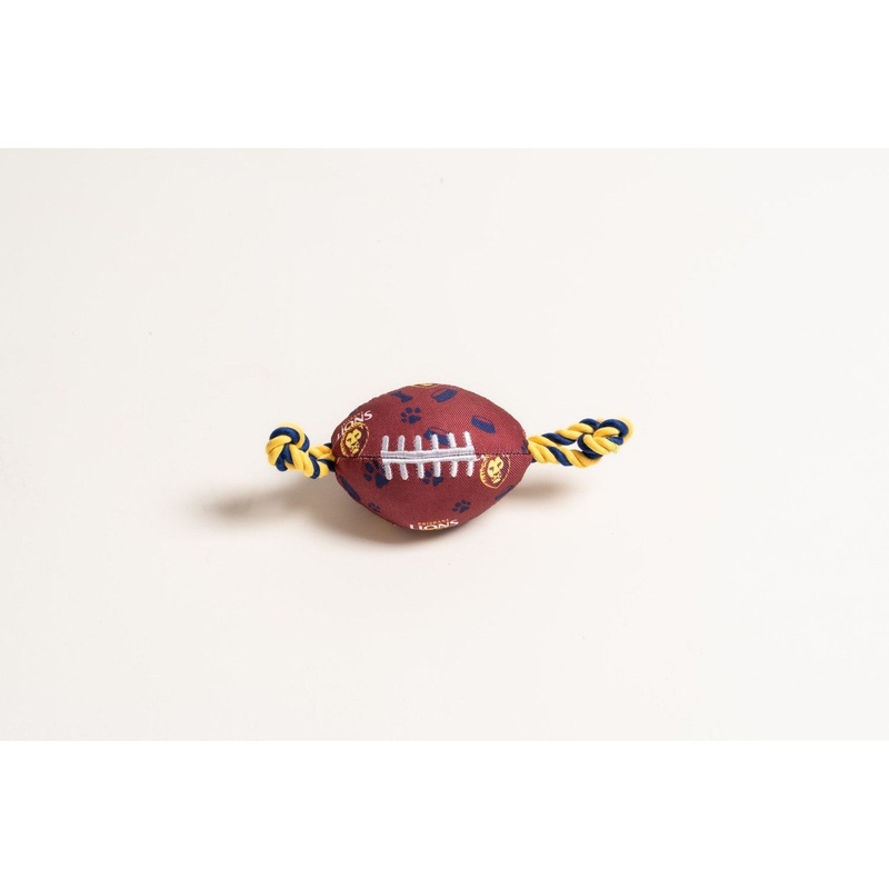 AFL Brisbane Lions Footy Dog Rope Toy
