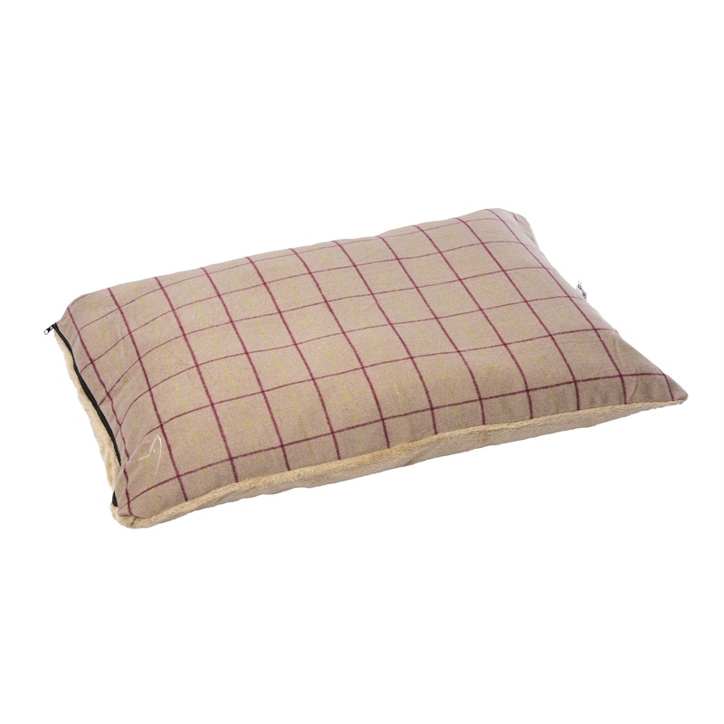 Premium Comfy Cushion Large Beige Check