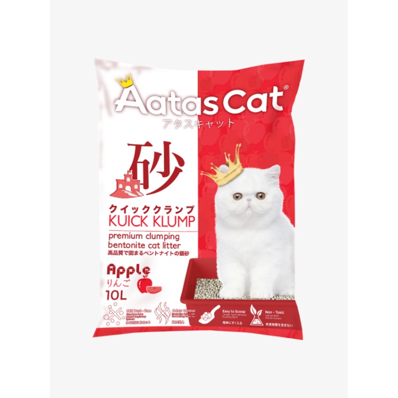 Aatas Cat Kuick Klump Bentonite Cat Litter Apple 10L