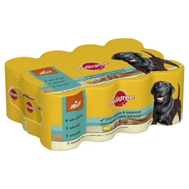 PEDIGREE Dog Tins Mixed Selection in Jelly 12x385g