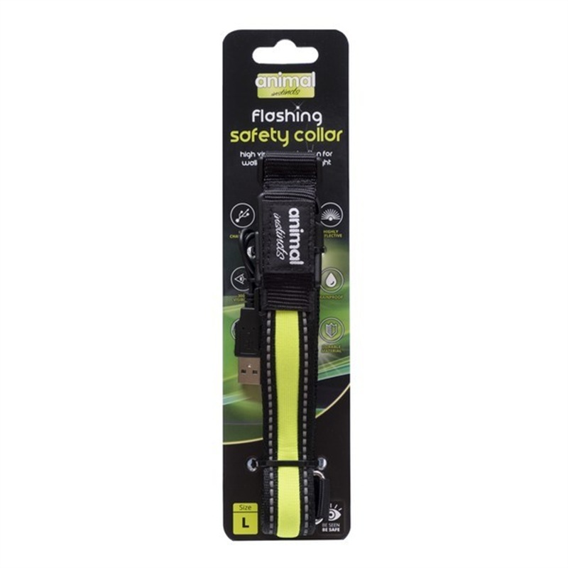 Animal Instincts Flashing Safety Collar Mixed Small 35-40cm