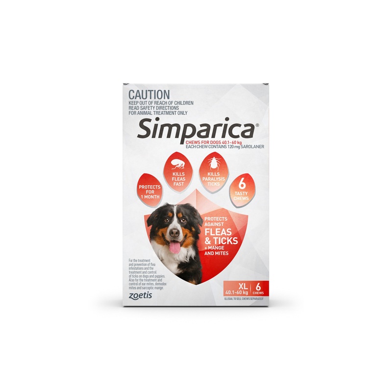 Simparica Flea and Tick Chew 40.1 – 60kg