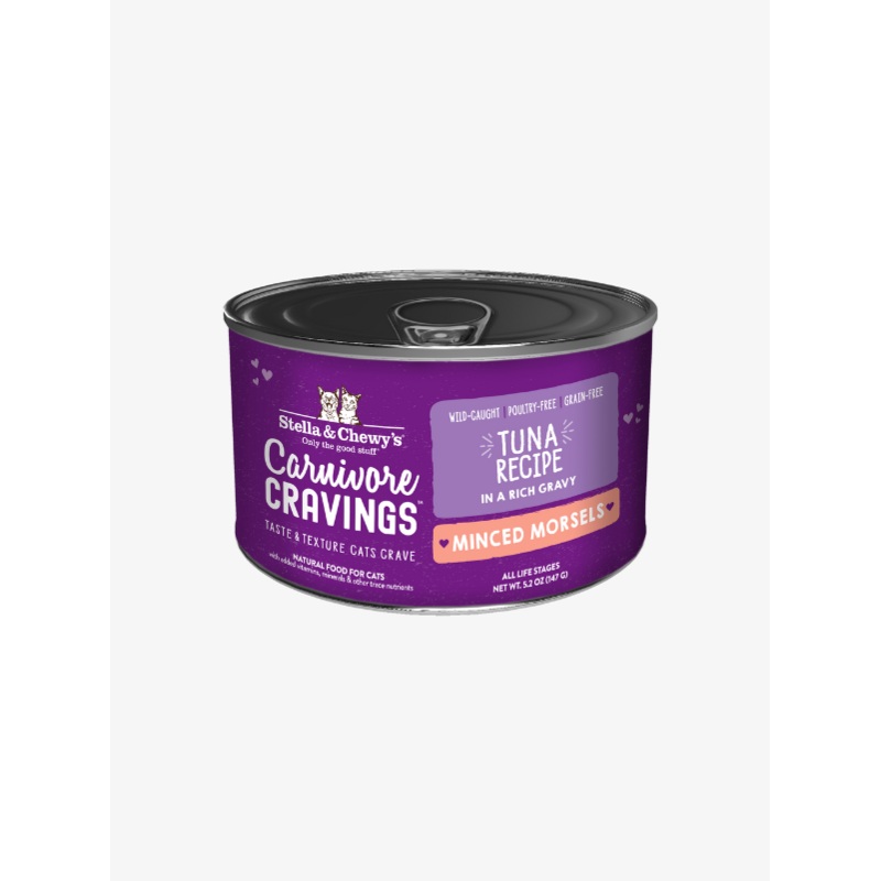 Stella & Chewys Carnivore Minced Morsels Cat Canned Food  Tuna Recipe [Weight : 5.2 oz]