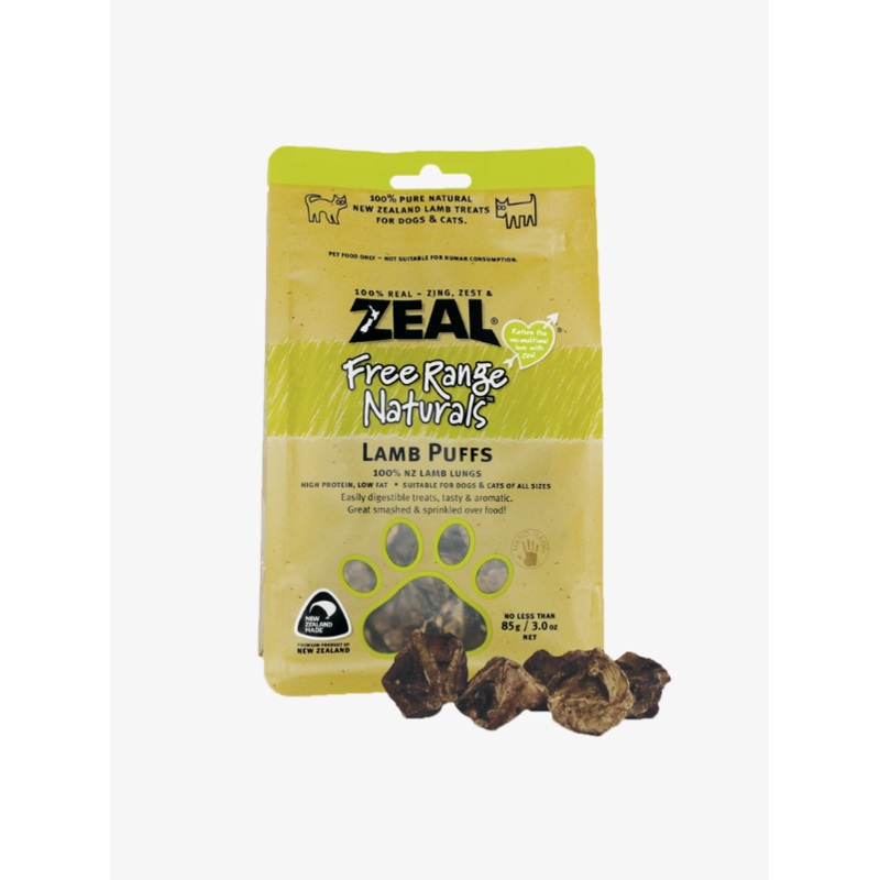 Zeal Free Range Naturals Lamb Puff for Cats & Dogs Treats 85g