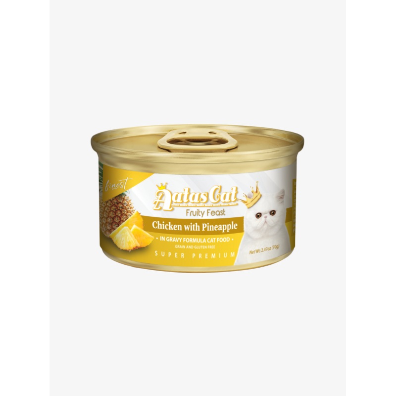 Aatas Cat Finest Fruity Feast Cat Wet Canned Food Chicken with Pineapple in Gravy 70g