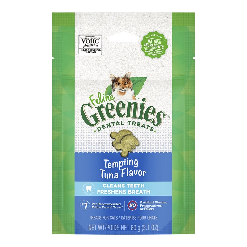 Feline Greenies Dental Treat Tempting Tuna